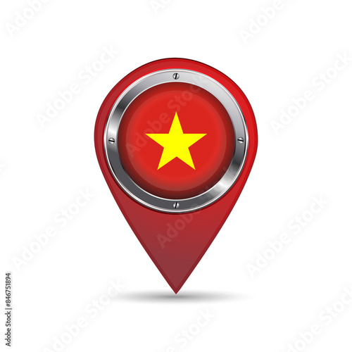 Free Download 3D pin icon with Yemen flag inside vector image  - GFXLoad