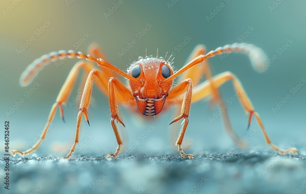 The scorpion is orange and black The scorpion is orange and black