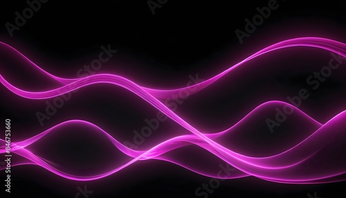 Wallpaper Mural Abstract background with smooth pink glowing lines, digital waves, and a dark textured backdrop, great for business presentations, and futuristic or web design Torontodigital.ca