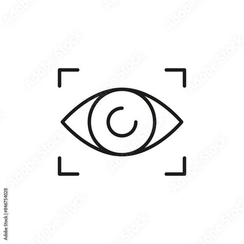 Eye Scan icon. Simple eye scan icon for social media, app, and web design. Vector illustration.