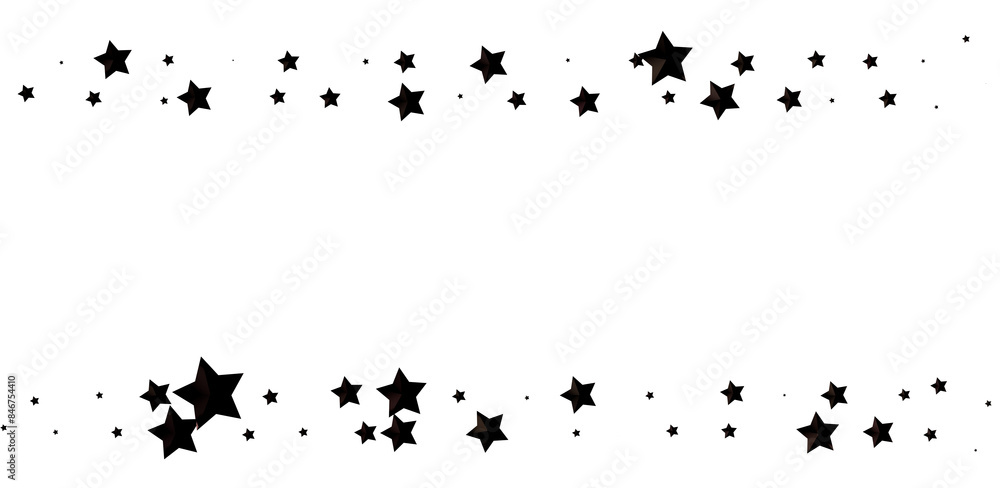 Obraz premium Galactic Christmas Descent: Enthralling 3D Illustration of Falling Holiday Stars from the Cosmos