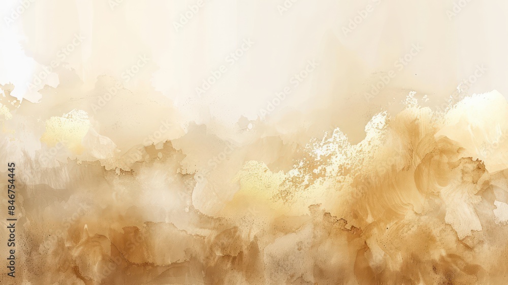 A painting of a cloudy sky with a splash of gold A painting of a cloudy sky with a splash of gold