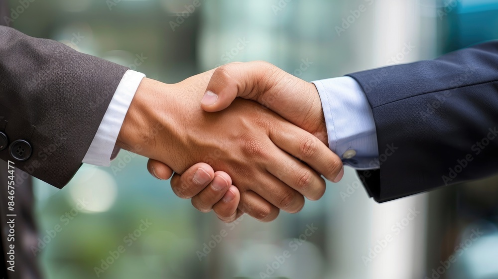 A business handshake is a traditional greeting and agreement gesture used in professional settings. It symbolizes trust, respect, and mutual agreement. A business handshake is a traditional greeting and agreement gesture used in professional settings. It symbolizes trust, respect, and mutual agreement.