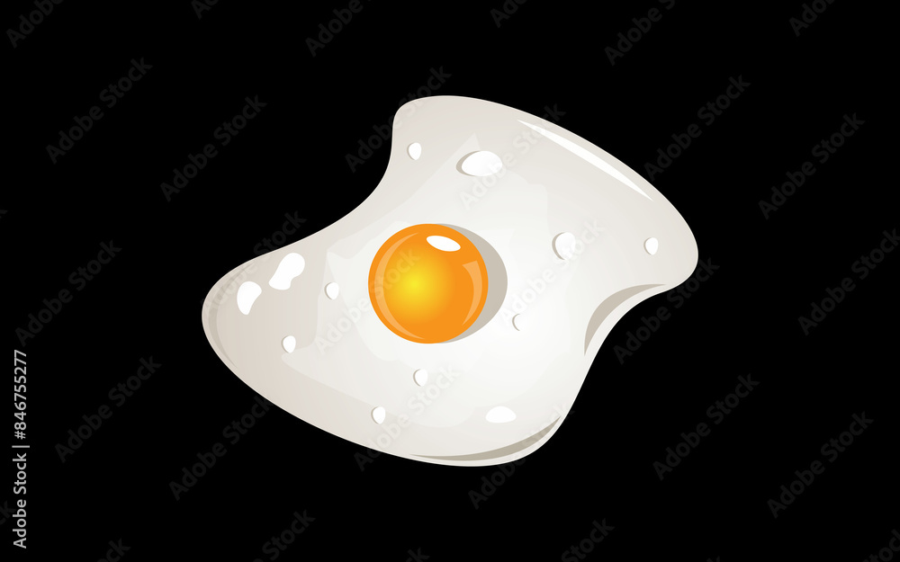 flat vector illustration of a fried egg flat vector illustration of a fried egg