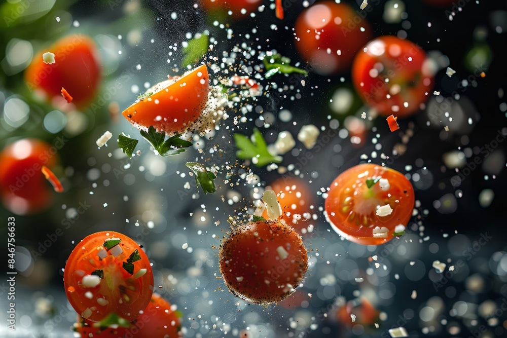 Sliced Tomatoes in the Air Sliced Tomatoes in the Air