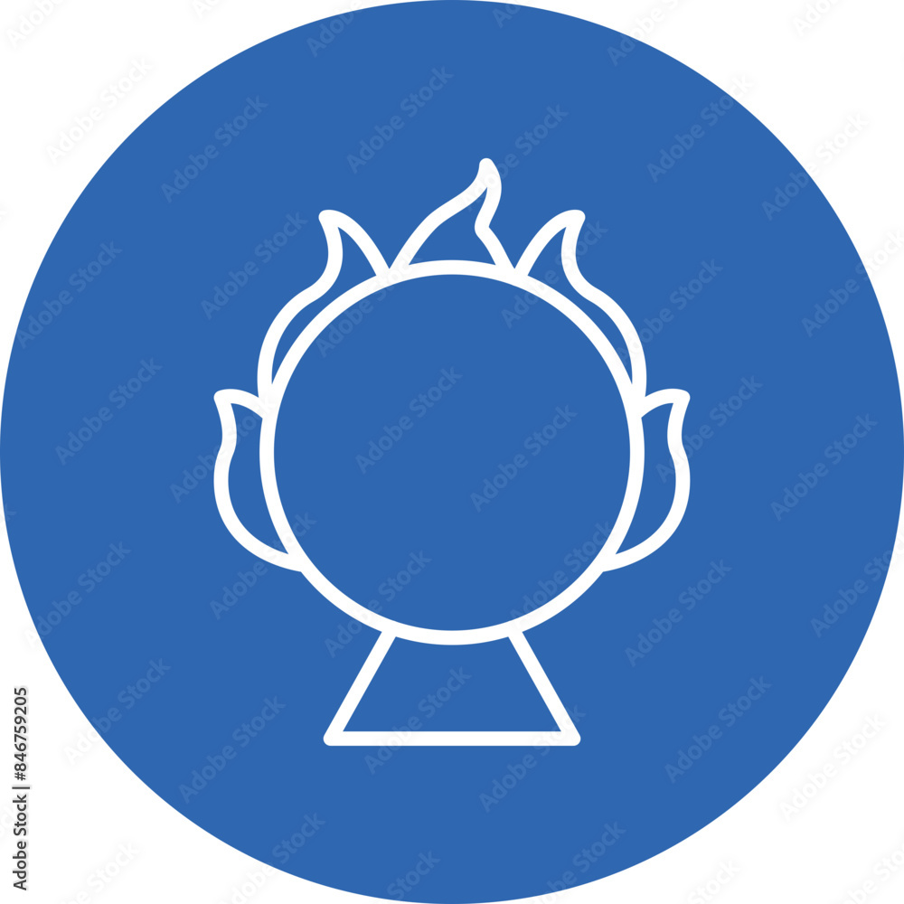 Ring of fire line circle icon Ring of fire line circle icon