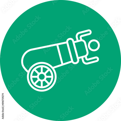 Human cannonball line circle icon