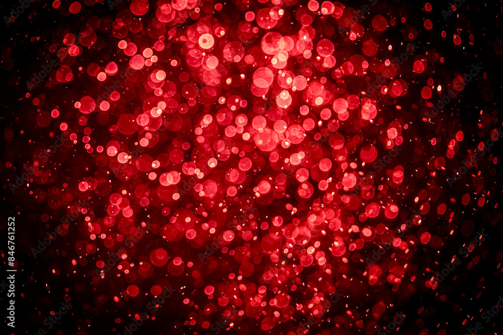 Blurred photo with red dots visible glittering, shining brightly look and feel luxurious Blurred photo with red dots visible glittering, shining brightly look and feel luxurious