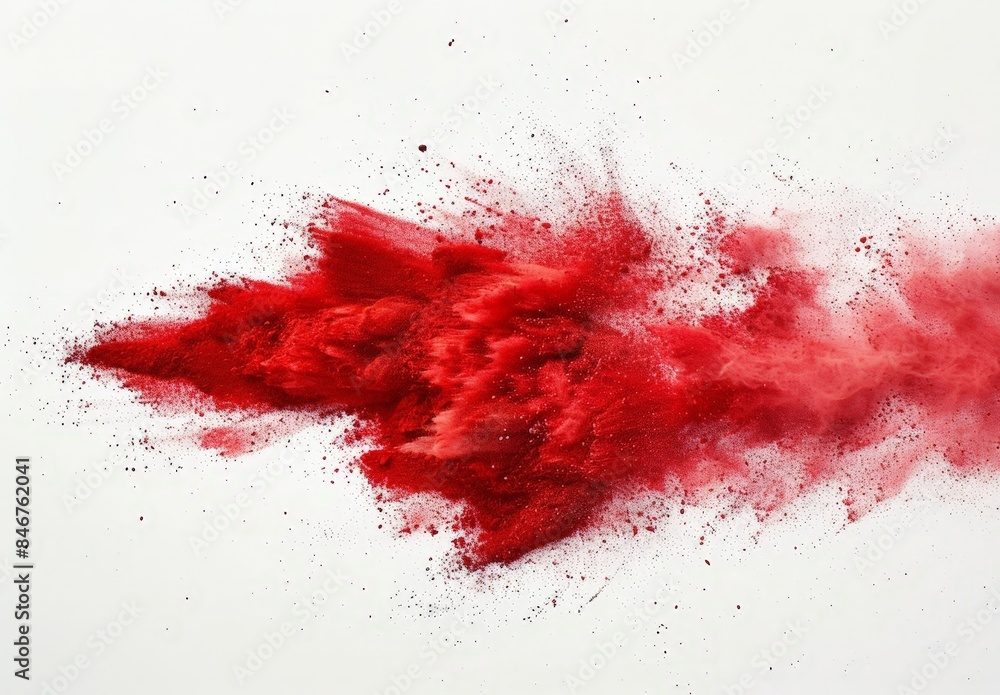 The red paint splattered all over the wall. The red paint splattered all over the wall.