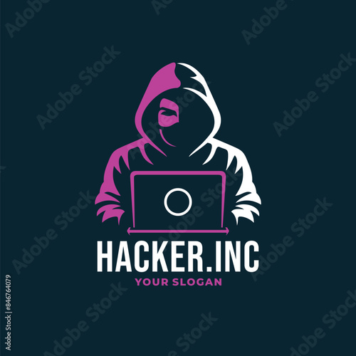 Hacker logo vector. EPS 10 editable vector