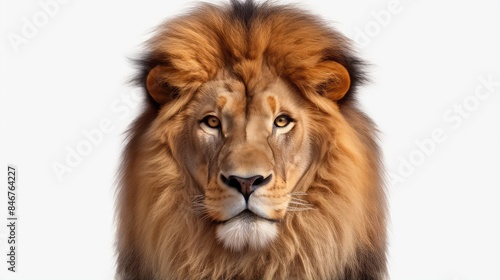  lion face shot isolated on transparent background png © Qasim Sumbul