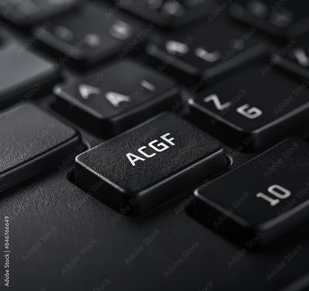 A Close-up of a Keyboard's ACGF and 10 Keys A Close-up of a Keyboard's ACGF and 10 Keys
