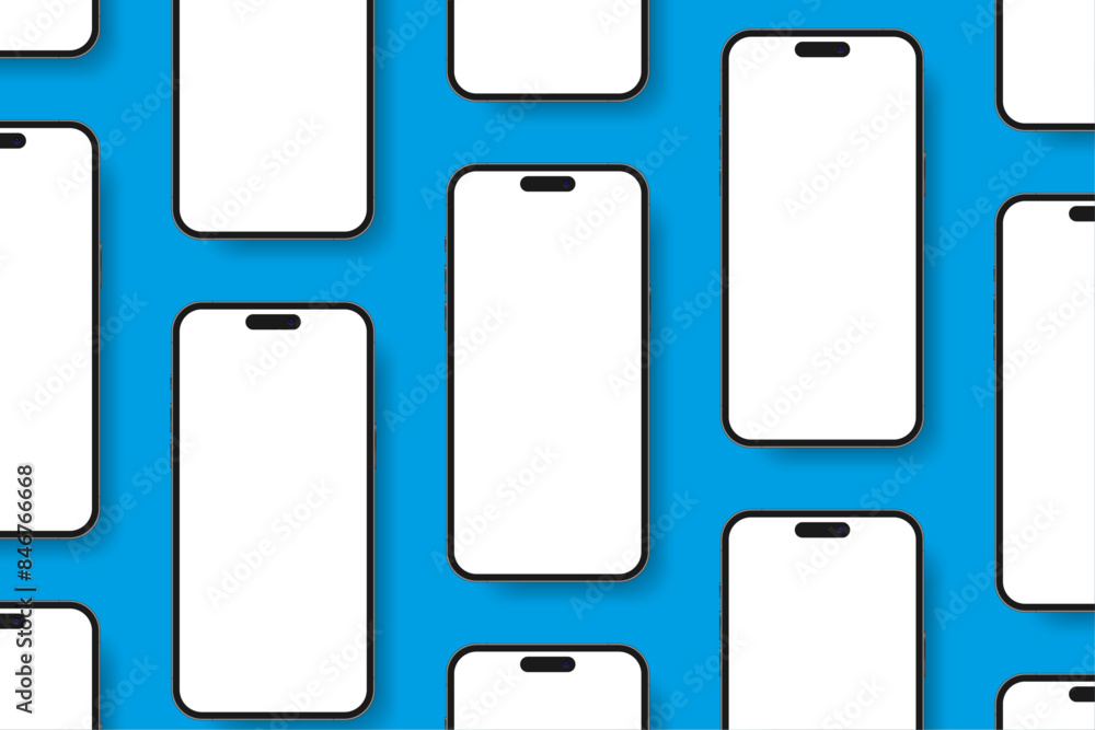 Mockup set of modern realistic smartphones 2 Mockup set of modern realistic smartphones 2