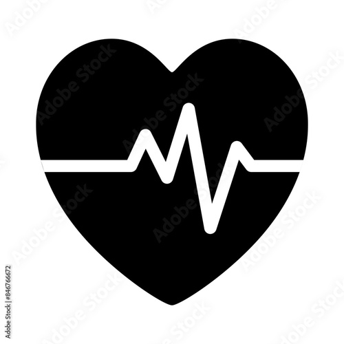 AED Automated External Defibrillator Black Icon,Vector Illustration, Isolate On White Background Label. EPS10