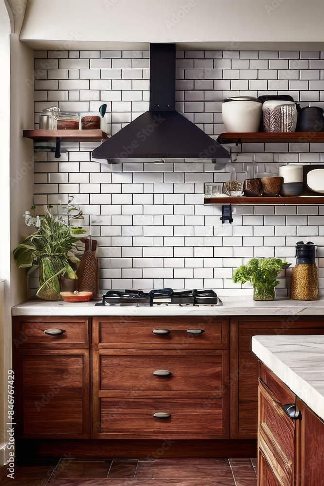 Fototapeta premium Cozy Industrial Loft with Brick Walls