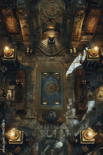 DnD Battlemap Righteous Reliquary Room - Sacred Temple. photo