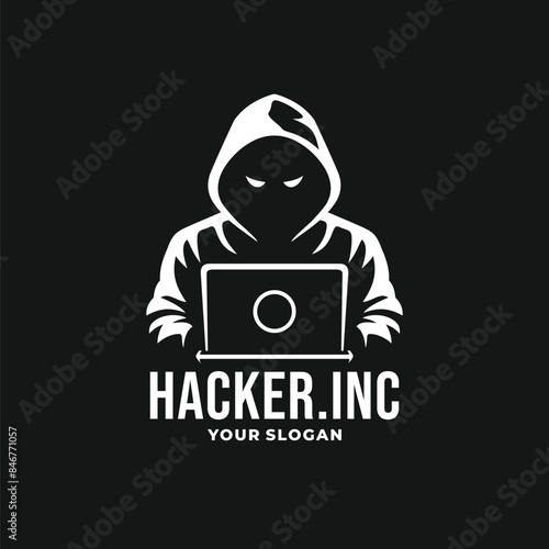 Hacker logo vector. EPS 10 editable vector