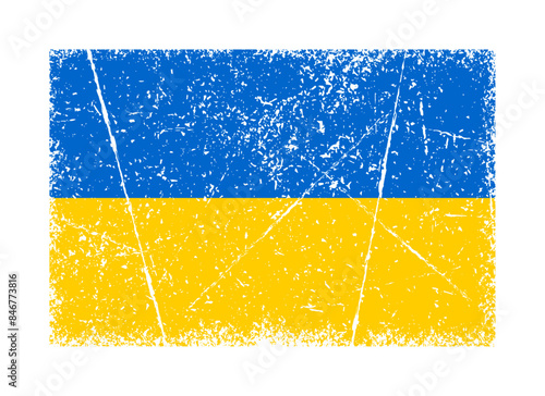 Ukrainian flag grunge