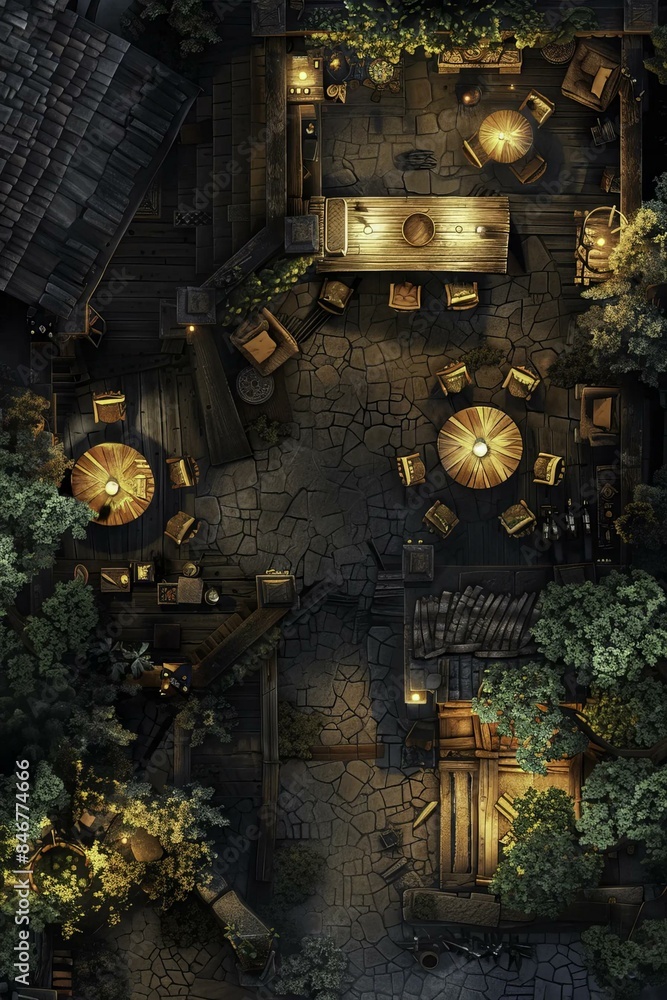 DnD Battlemap Rustic room with a cozy inn vibe. DnD Battlemap Rustic room with a cozy inn vibe.