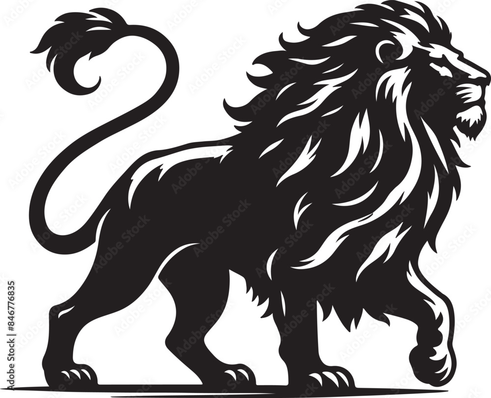 Lion Silhouette Vector Art Lion Silhouette Vector Art