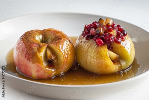 Port-Infused Baked Rome Beauty Apples with Spiced Cranberry and Ginger photo