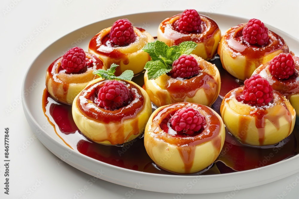 Raspberry Cream and Toffee Baked Apple Delight Raspberry Cream and Toffee Baked Apple Delight