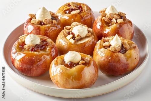 Easy Baked Apples with Whipped Cream – Perfect for Any Occasion © Mayatnikstudio