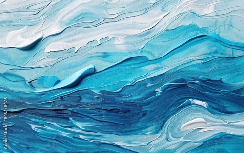 Abstract Blue Wave Texture