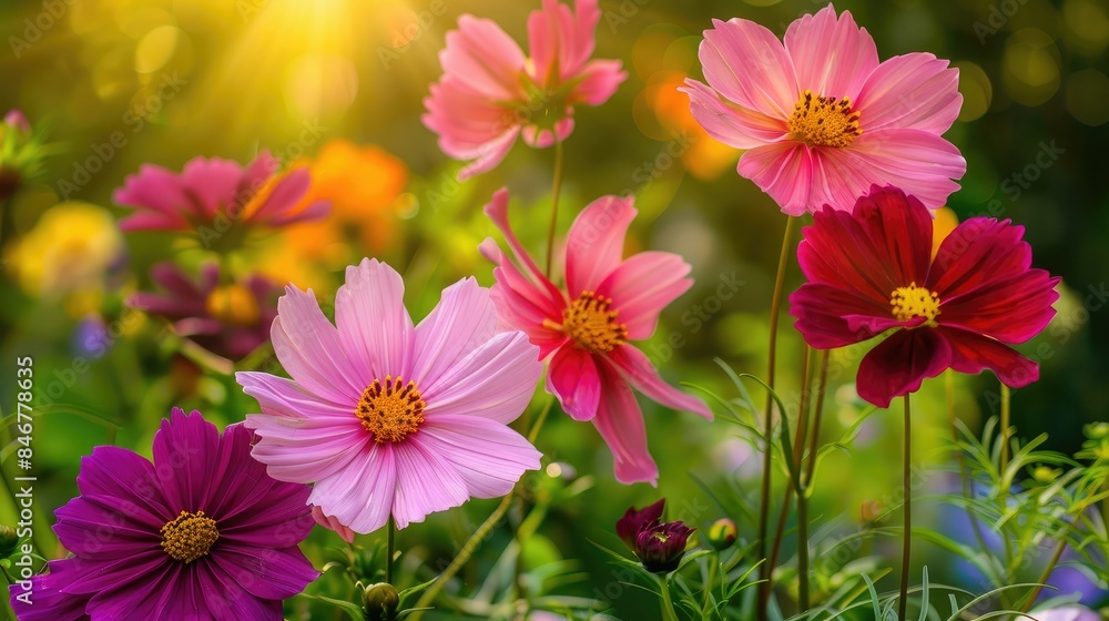 Soft focus flowers in dreamy garden Soft focus flowers in dreamy garden