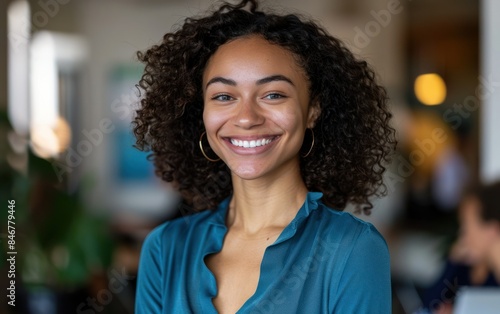 Confident Woman with Bright Smile