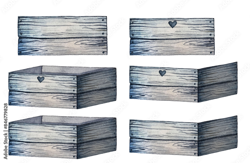Watercolor Lavender Clipart illustrations set Watercolor Lavender Clipart illustrations set