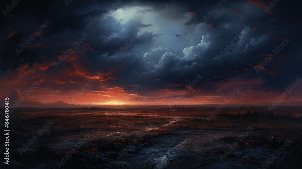 sunset over the sea sunset over the sea