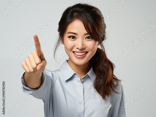Wallpaper Mural A Woman in Blue Outfit on Isolated Background Torontodigital.ca