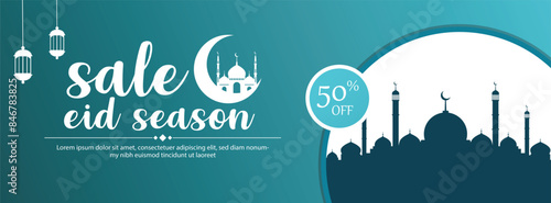 Eid sale offer social media post design banner