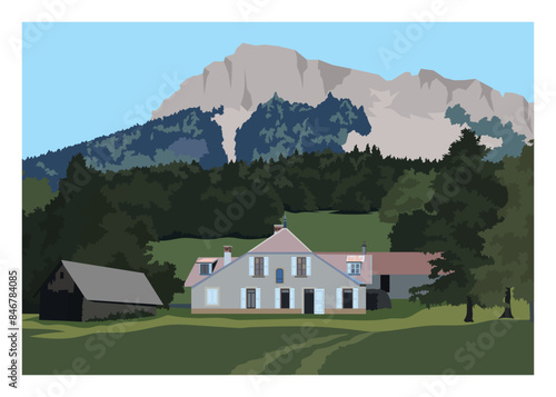 house in the mountains