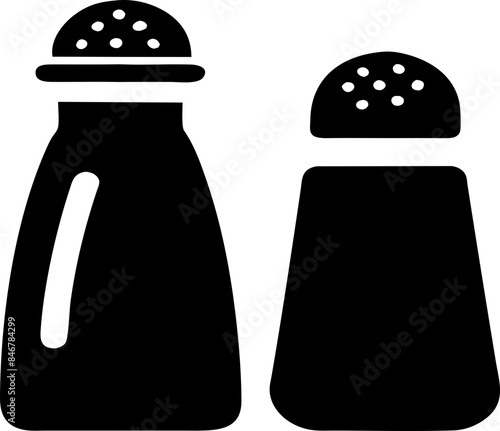 salt and pepper vector illusion icon