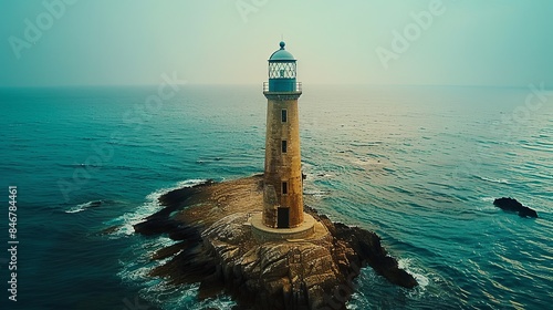 lighthouse in the middle of the ocean