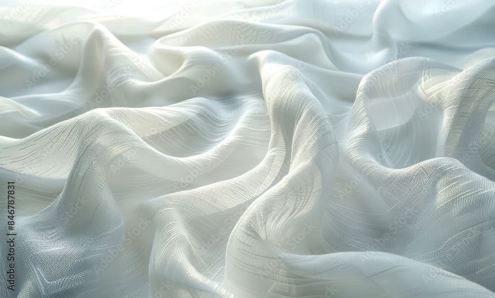 Obraz premium Folded Sheets showcasing the crease lines and texture of a white sheet.