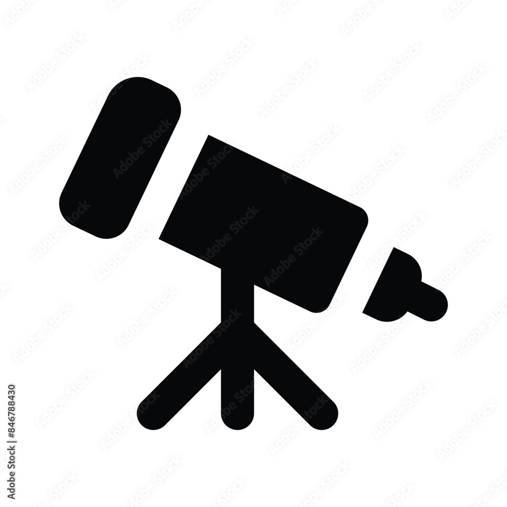 Creatively crafted icon of telescope in modern style Creatively crafted icon of telescope in modern style