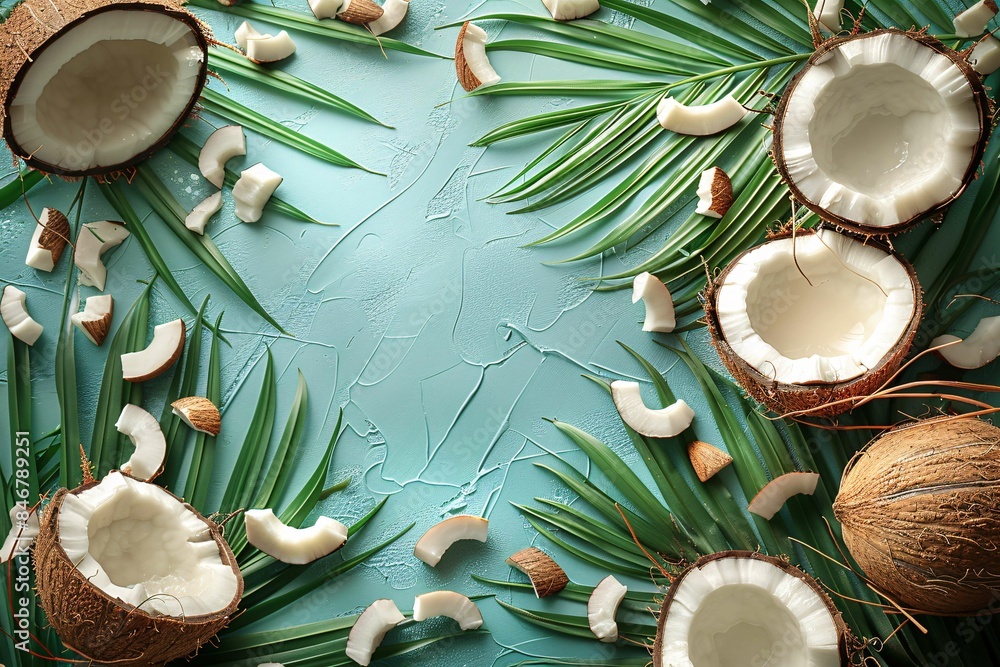 Summer day with coconuts.