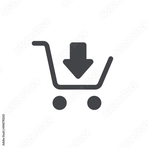 Shopping cart isolated on white background