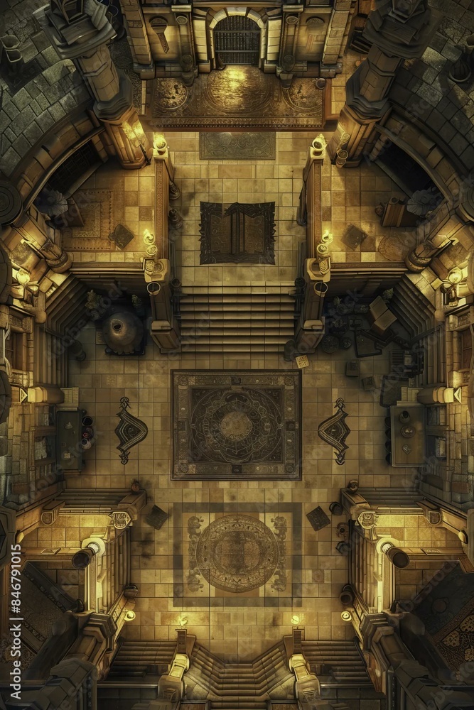 DnD Battlemap Top Down Aerial View of Urban Area. DnD Battlemap Top Down Aerial View of Urban Area.