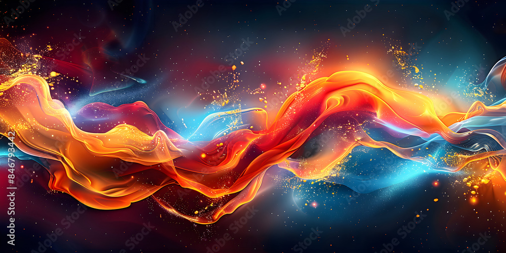 Obraz premium Abstract colorful digital background for graphics, data, AI, tech ....