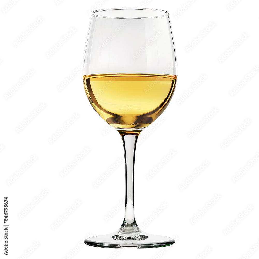 Elegant and simple illustration of a wine glass with white wine in it isolated on a transparent background. Elegant and simple illustration of a wine glass with white wine in it isolated on a transparent background.