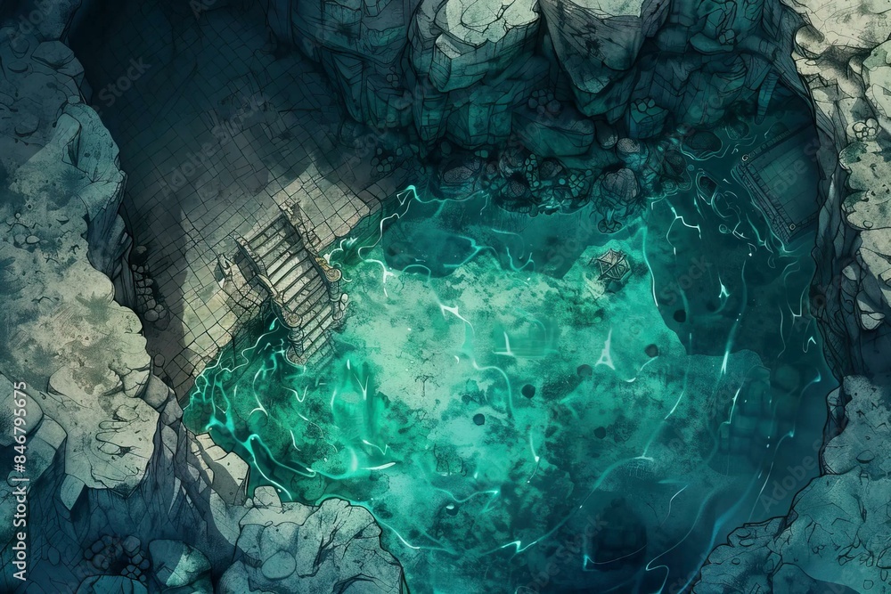 DnD Battlemap Battlemap for Undersecave - Minimalistic underground ...