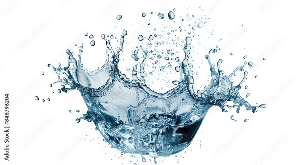 Isolated water splash with clipping path Isolated water splash with clipping path
