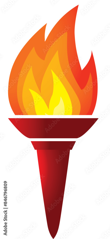 FLAMME OLYMPIQUE - ILLUSTRATION VECTORIELLE