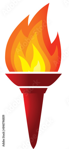 Obraz na płótnie FLAMME OLYMPIQUE - ILLUSTRATION VECTORIELLE w salonie