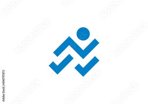 run man logo design, go sport fitness symbol template