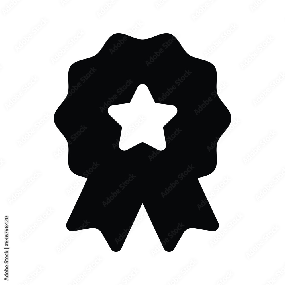 Vector of star badge, modern icon of quality badge in editable style